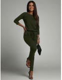 Damen-Overall mit Reißverschluss hinten, Khaki 2401 – Online-Shop – Boutique